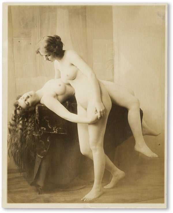 Item #11723] 19th Century Erotic Gravure of Two Nude Women. PHOTOGRAPH