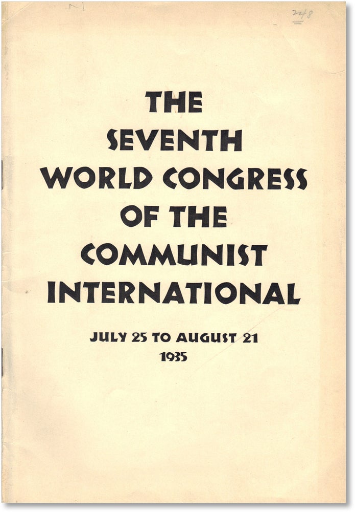 Item #14138] Seventh World Congress of the Communist International: Resolutions. CPUSA, G....
