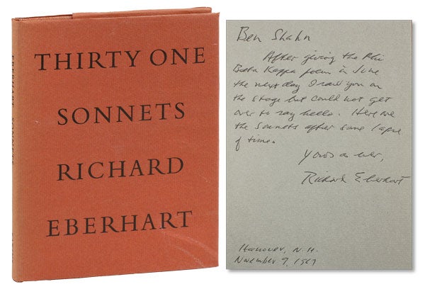 Thirty One Sonnets. Richard EBERHART.