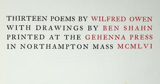 Thirteen Poems by Wilfred Owen With Drawings by Ben Shahn