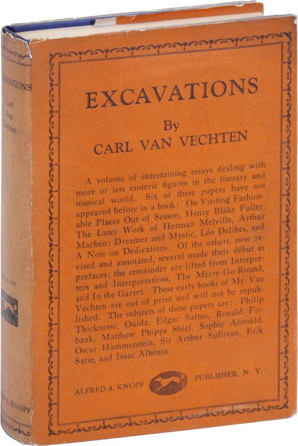 Item #17802] Excavations: A Book of Advocacies. Carl VAN VECHTEN