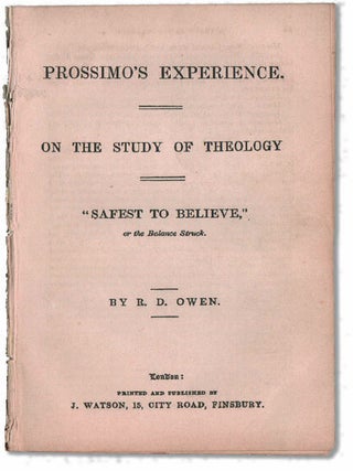 Prossimo's Experience. On the Study of Theology