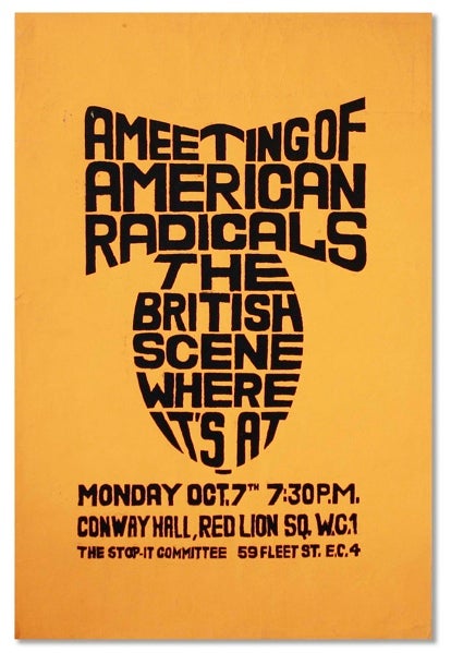 Item #19732] A Meeting of American Radicals The British Scene Where It's At. Anonymous Artist