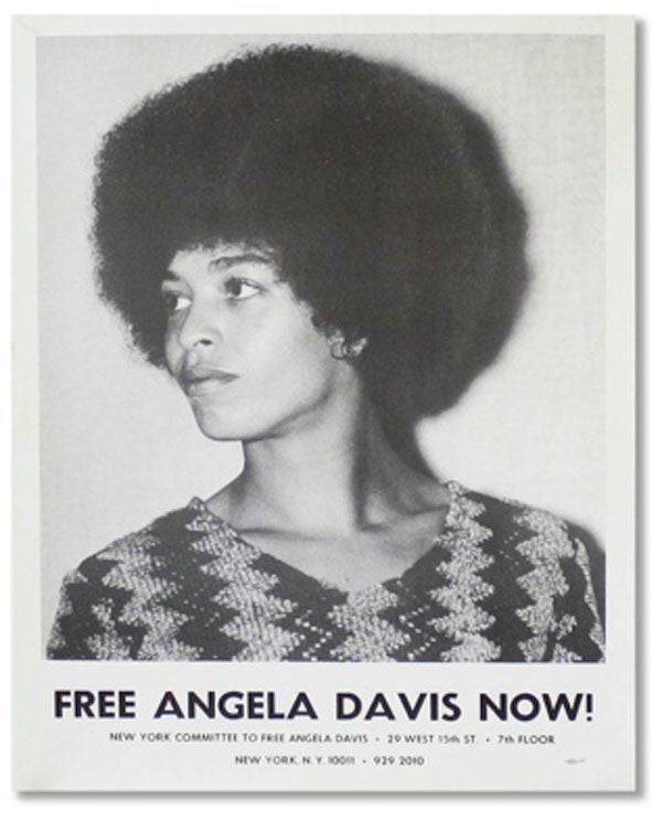 Item #19764] Original Poster: Free Angela Davis Now! AFRICAN AMERICANA, Angela DAVIS