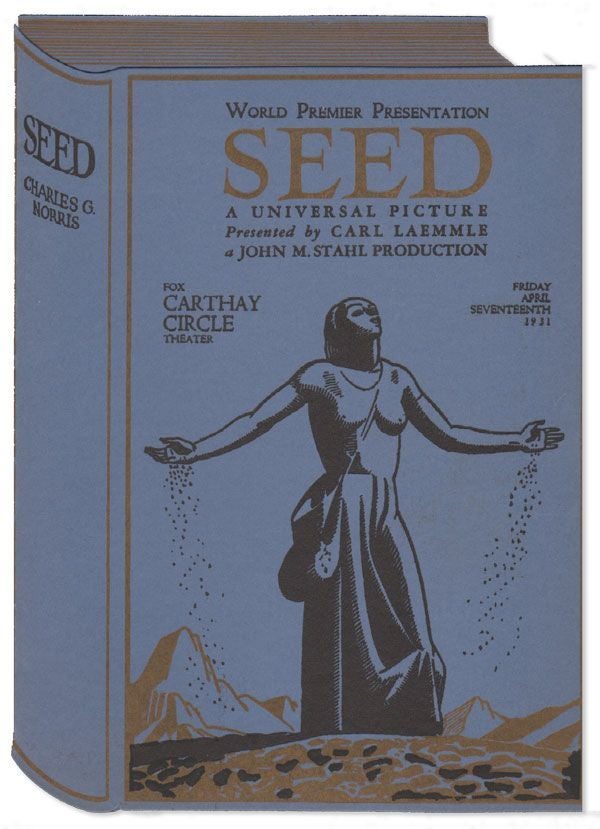 Item #19895] Original Film Program for the World Premier Presentation of 'Seed'. FILM, Charles...