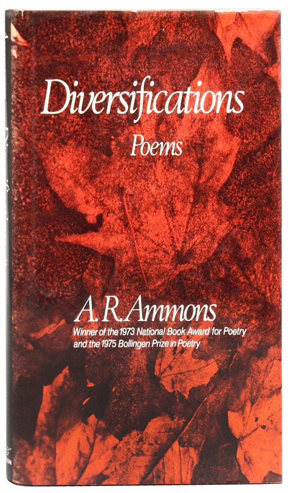 Item #22026] Diversifications: Poems [Signed Bookplate Laid In]. A. R. AMMONS