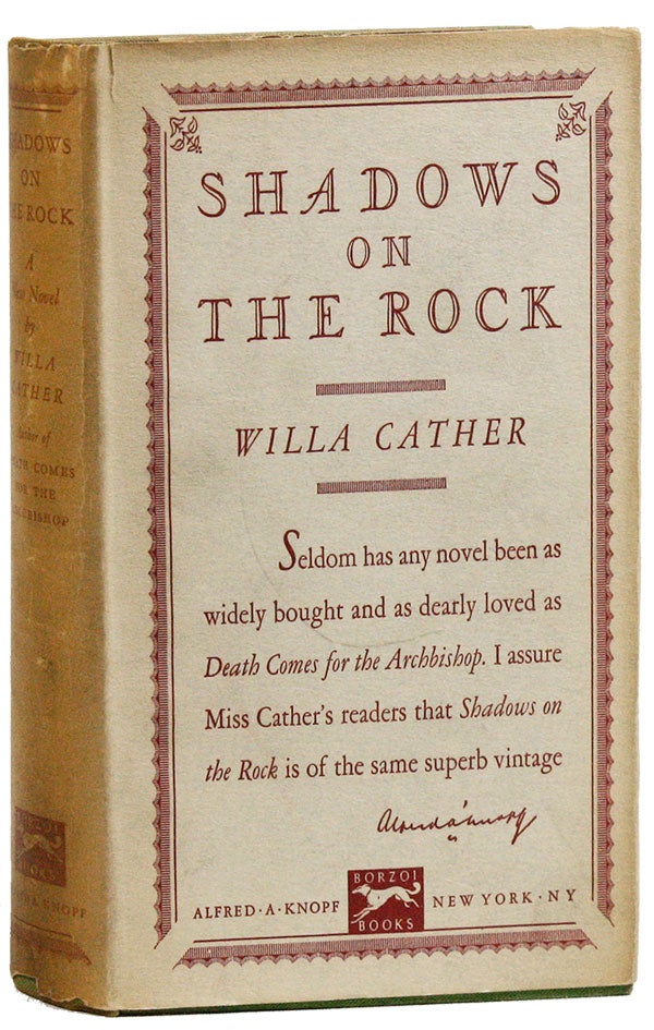 Item #22173] Shadows on the Rock. Willa CATHER