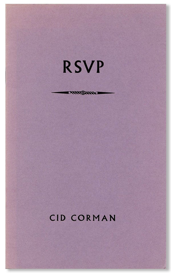 Item #22396] RSVP [Limited Edition]. Cid CORMAN