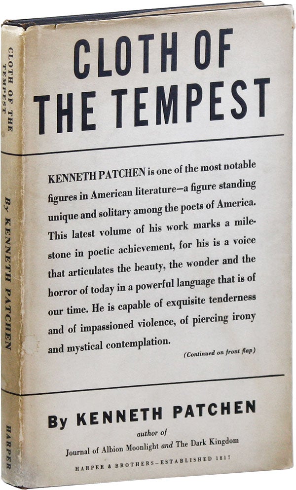 Item #23499] Cloth of the Tempest. Kenneth PATCHEN