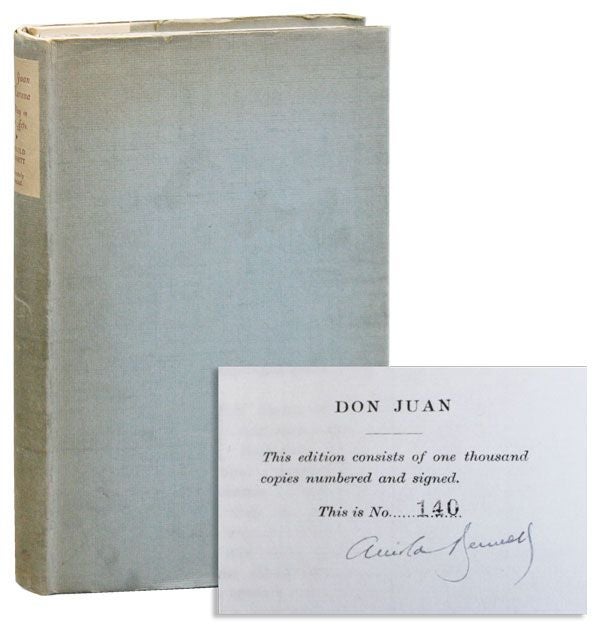 Item #24139] Don Juan de Marana: A Play in Four Acts [Limited Edition, Signed]. Arnold BENNETT