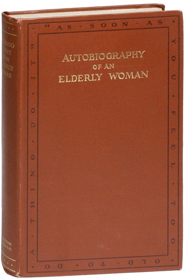 Item #24841] Autobiography of an Elderly Woman. Mary Heaton VORSE