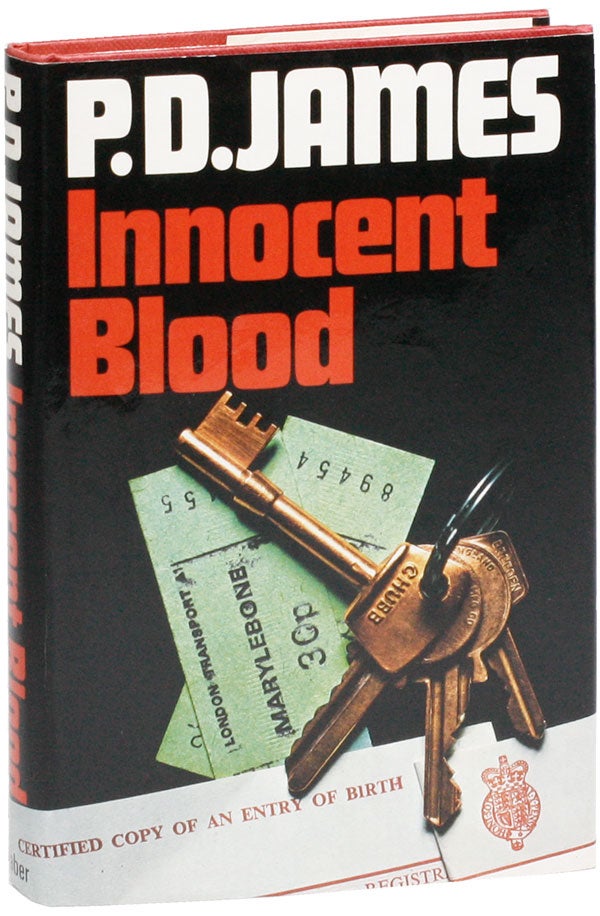 Item #25138] Innocent Blood [with Signed Bookplate Laid In]. P. D. JAMES