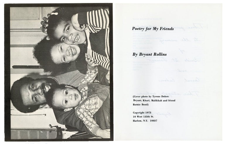 Item #25747] Poetry for my Friends [from half-title: Greens and Blues and All the Rhythms in...