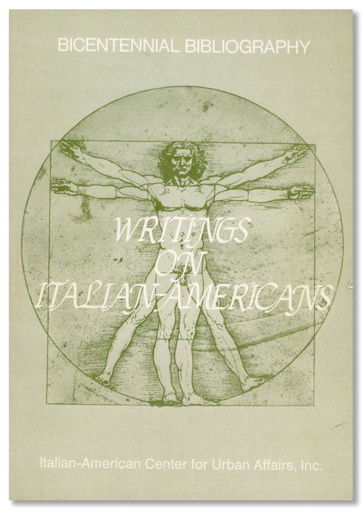 Item #25788] Writings on Italian-Americans. C. M. DIODATI, J. Coleman, eds J F. Valletutti