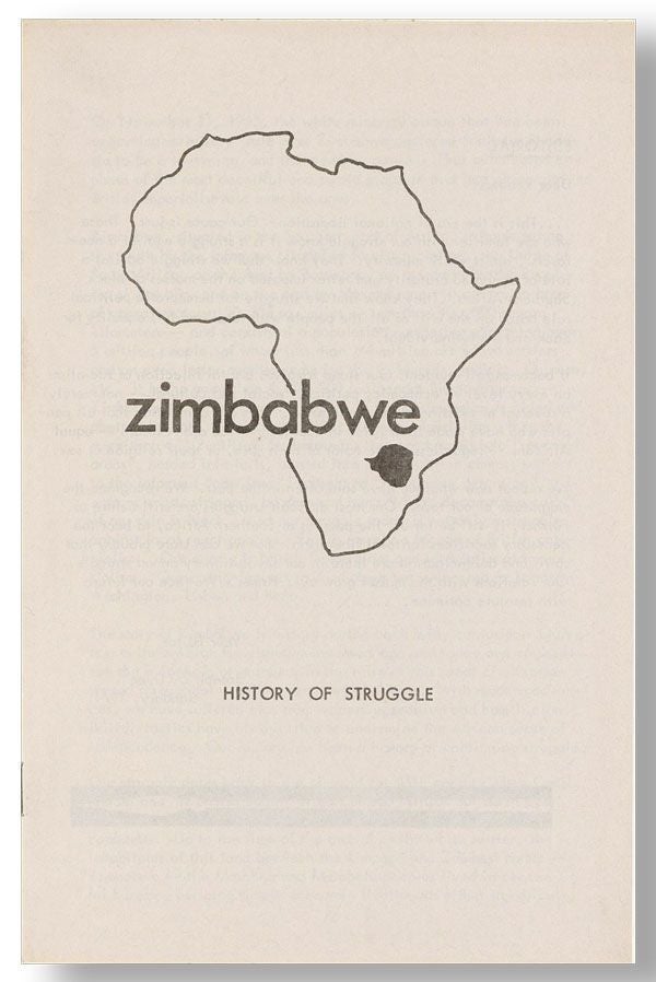 Item #26085] Zimbabwe: History of Struggle [cover title]. Joseph Z. DUBE, ed