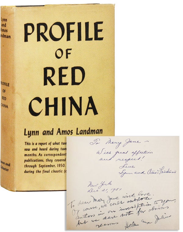 Item #26431] Profile of Red China [Inscribed & Signed]. Lynn and Amos LANDMAN