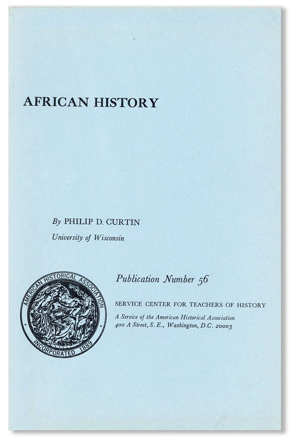 Item #27333] African History. Philip D. CURTIN