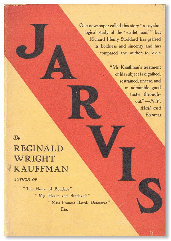 Item #27682] Jarvis [Jarvis of Harvard]. Reginald Wright KAUFFMAN, Robert Edwards