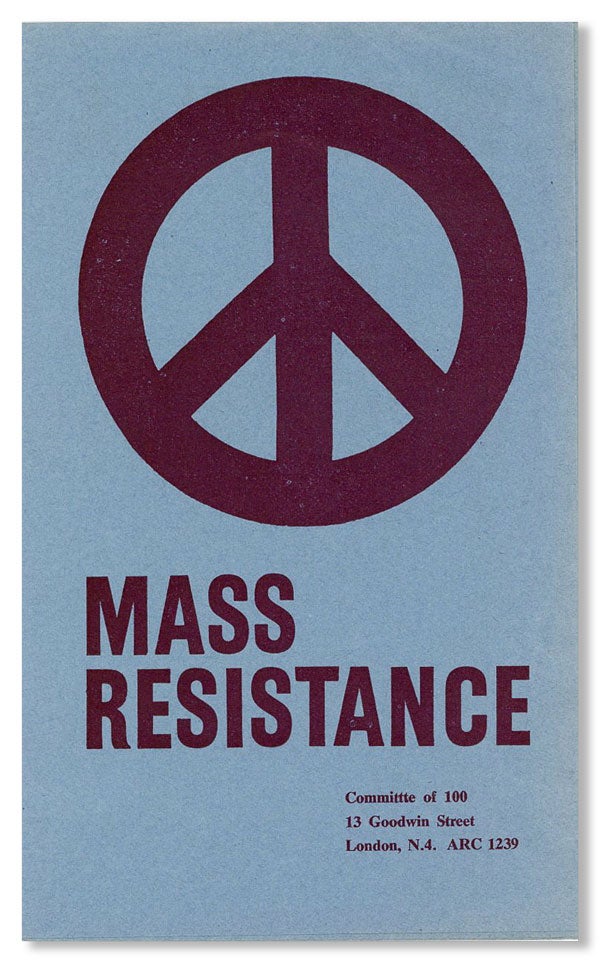 Item #27795] Mass Resistance [cover title]. COMMITTEE OF 100