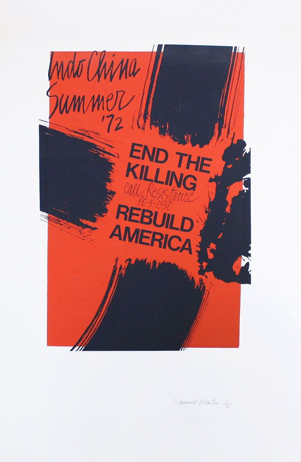 Item #27879] Poster: Indo China Summer '72 - End The Killing - Call Resistance PE-5-1350 -...