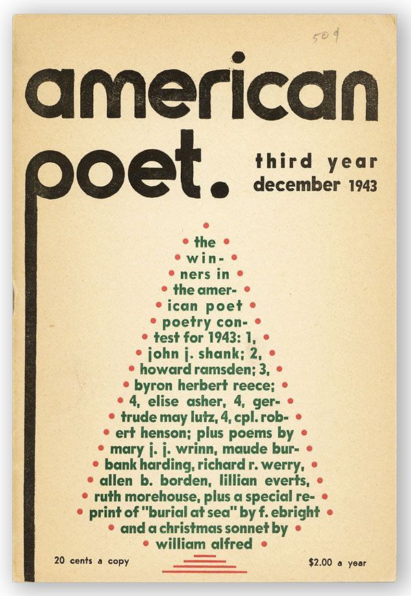 Item #29472] American Poet. Vol. III, no. 9, December, 1943. James MEAGHER, ed