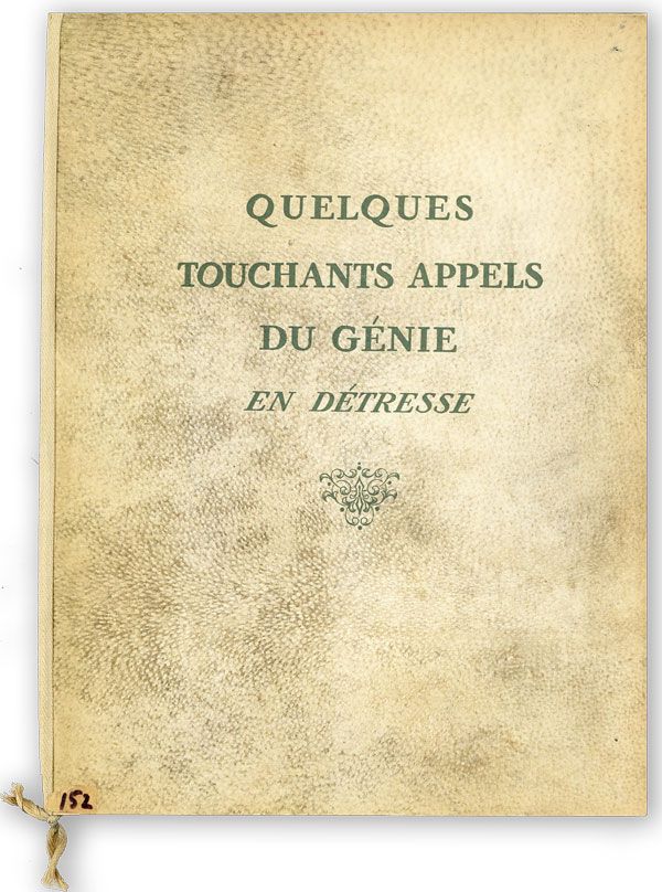 Item #29725] Quelques Touchants Appels du Génie en Détresse. Charles BAUDELAIRE, Charles...