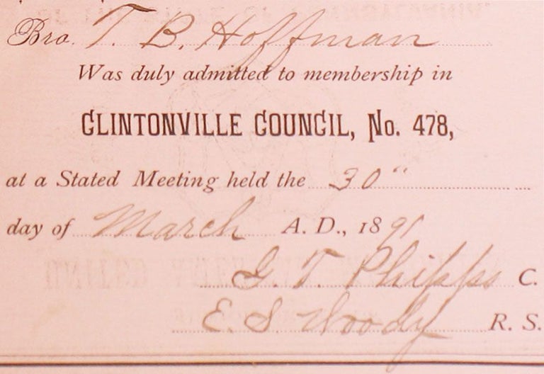 Constitution, By-Laws, and Rules of Order of Clintonville Council, No. 478, Junior Order of. JUNIOR ORDER UNITED AMERICAN MECHANICS OF THE STATE OF PENNSYLVANIA, CLINTONVILLE COUNCIL.