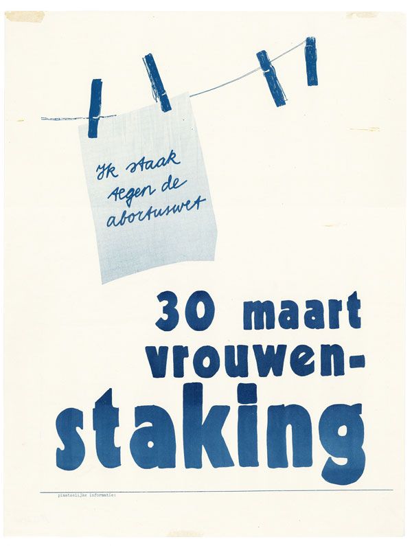 [Item #31746] Poster: 30 maart vrouwenstaking [March 30th, Women's Day]. WOMEN.
