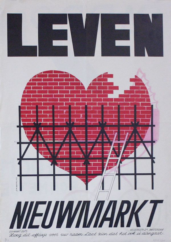 Item #31811] Poster: Leven Nieuwmarkt [and] Pardon, Atoombommetje. BEERLING, ane, ilson, Joost...