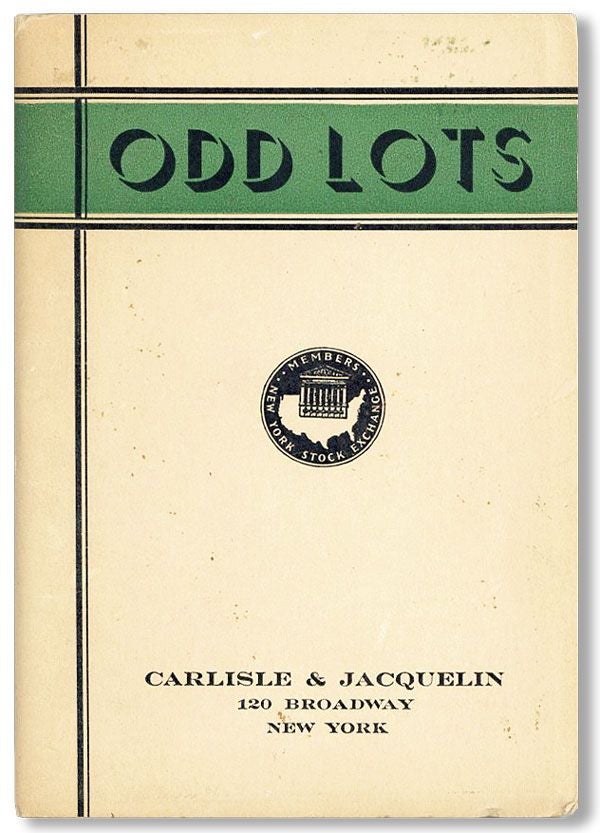 Item #31835] Odd Lots "1 Thru 99" CARLISLE, JACQUELIN