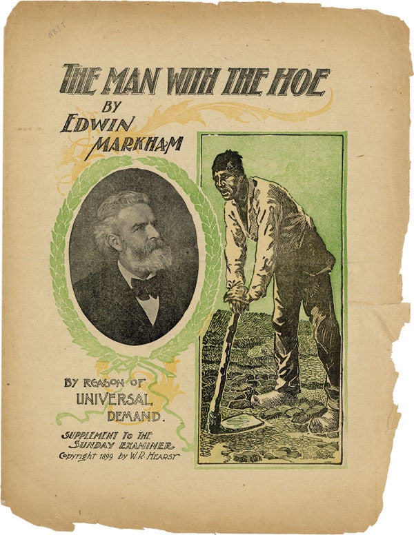 Item #32998] The Man with the Hoe. RADICAL, PROLETARIAN LITERATURE