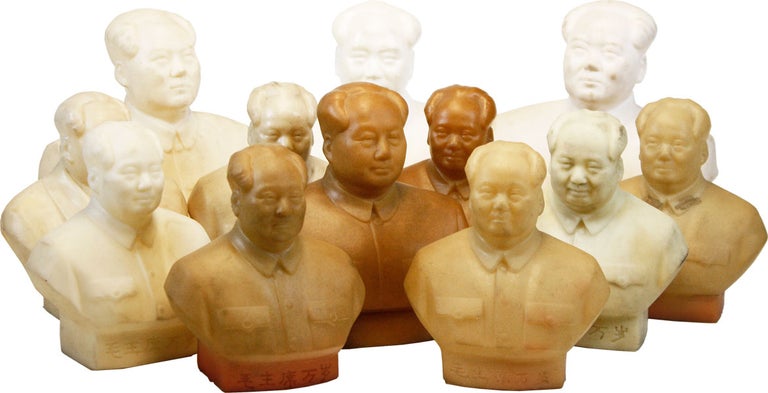 Item #33161] Collection of 12 Rubber Busts of Fearless Leader Chairman Mao. MAO TSE-TUNG