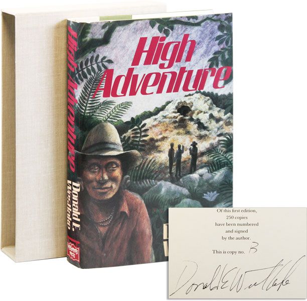 Item #33763] High Adventure [Deluxe Issue, Signed]. Donald E. WESTLAKE