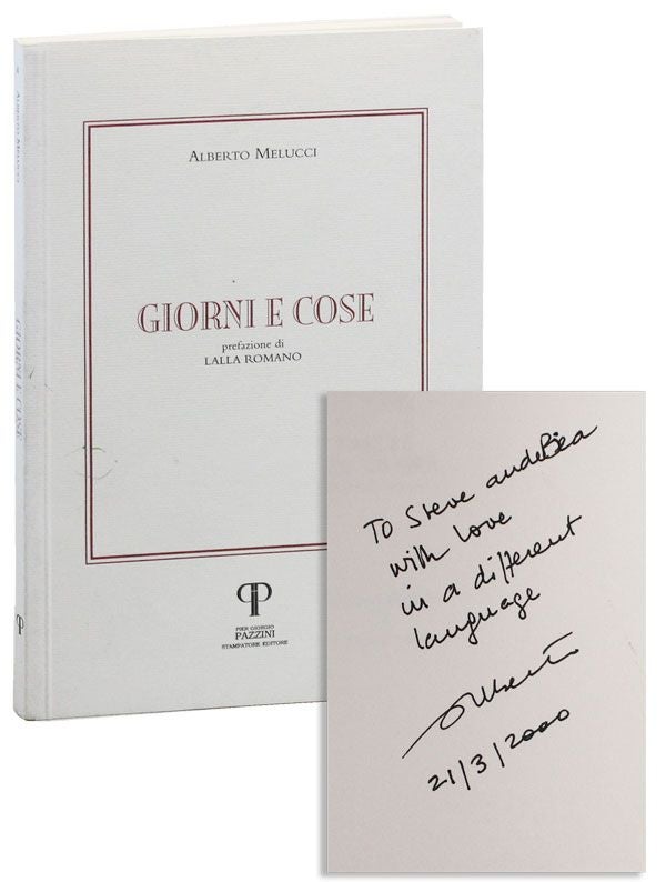 Item #34467] Giorni e Cose [Inscribed & Signed with Autograph Note, Signed, laid in]. Alberto...