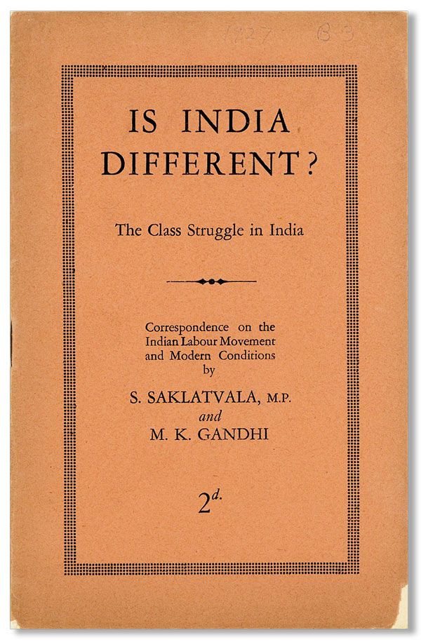 Item #34885] Is India Different? The Class Struggle in India - Correspondence on the Indian...