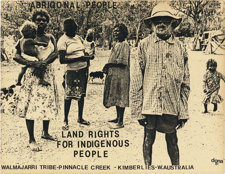 Item #34978] Broadside: "Aboriginal People - Land Rights For Indigenous People" INDIGENOUS RIGHTS...