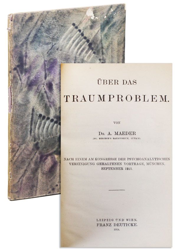 Item #35886] Über das Traumproblem. A. MAEDER