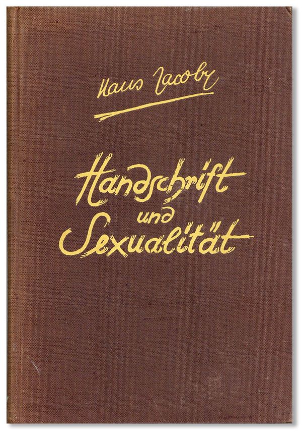 Item #36625] Handschrift und Sexualität. Hans JACOBY