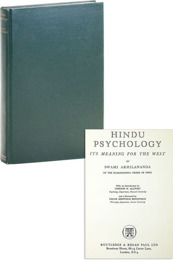 Item #36868] Hindu Psychology. Its Meaning For The West. Swami Akhilananda