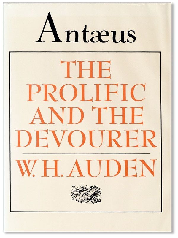 Item #37303] Antæus No. 42, Summer, 1981 [cover title: The Prolific and the Devourer]. W. H....