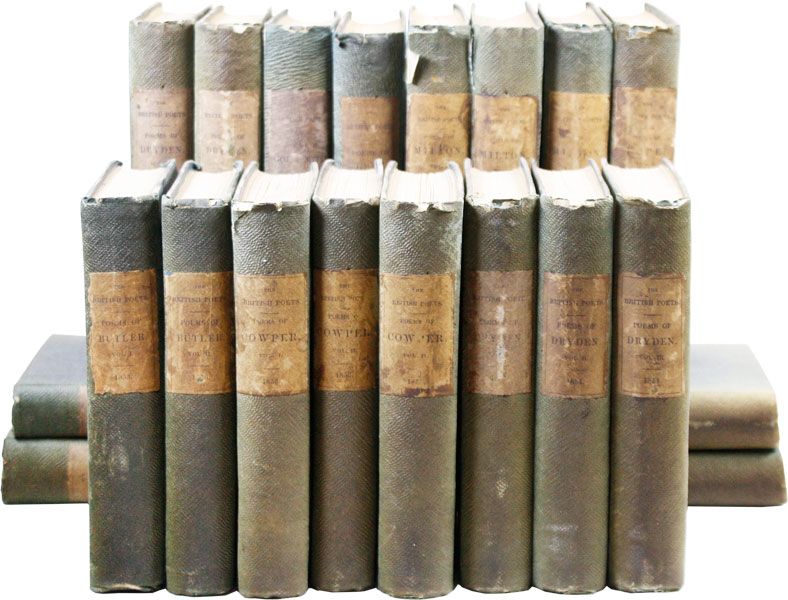 [Item #37728] Collection of Twenty Volumes from the British Poets Series [from the library of Thomas Jefferson Coolidge]. F. J. CHILD, ed.