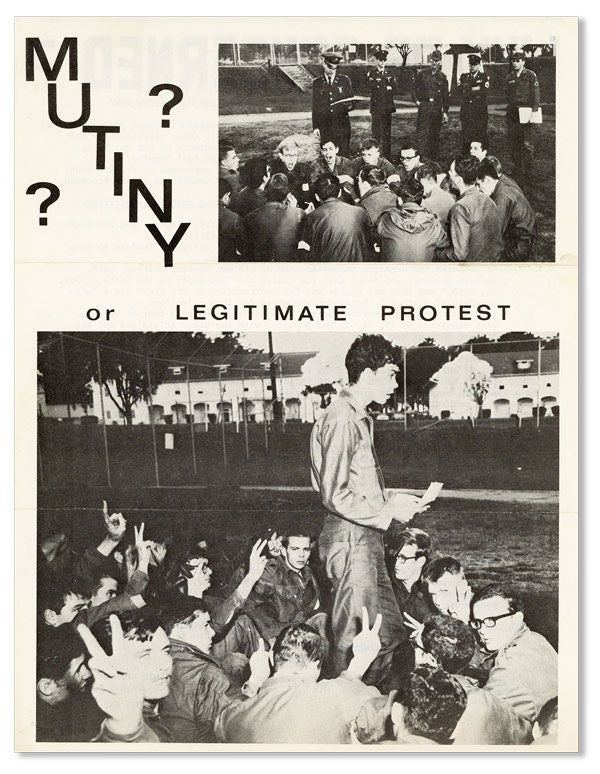 Item #38109] Mutiny? Or Legitimate Protest [...]. VIETNAM PROTEST - PRESIDIO MUTINY, COMMITTEE...