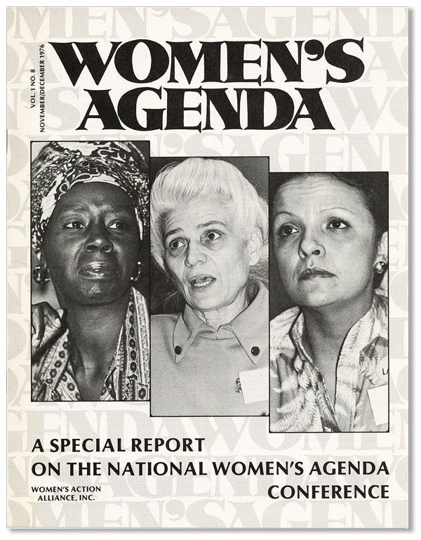 Item #38209] Women's Agenda, Vol. 1, no. 8, November/December, 1976. WOMEN'S ACTION ALLIANCE