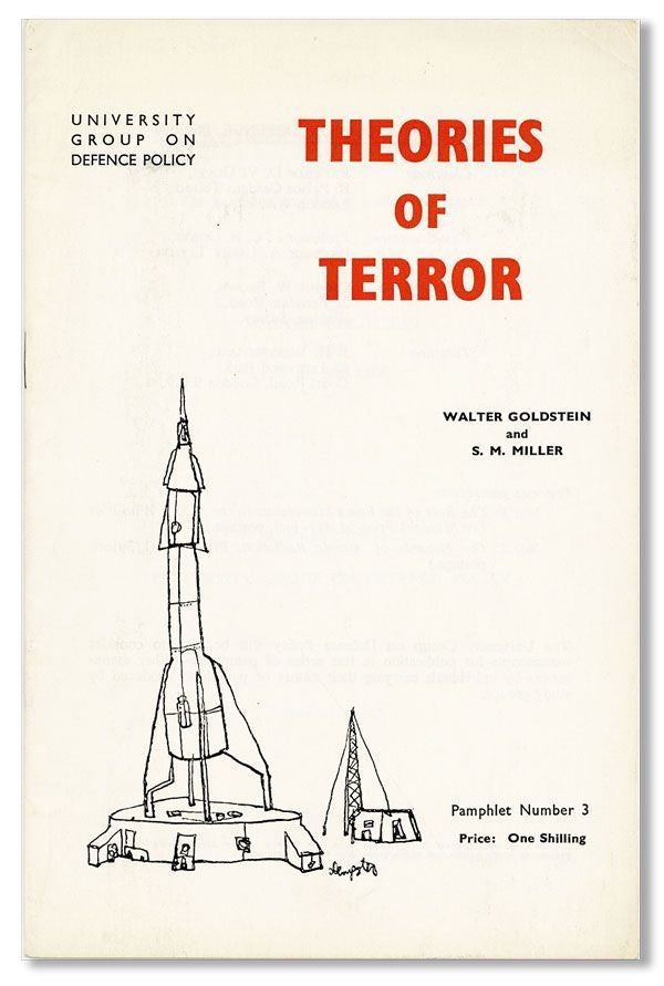 Item #39182] Theories of Terror: the Indelicate Premises of Nuclear Deterrence. Walter GOLDSTEIN,...
