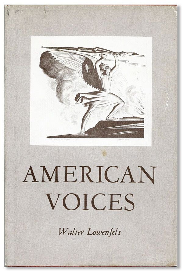 Item #39309] American Voices. Walter LOWENFELS, Rockwell Kent, jacket design
