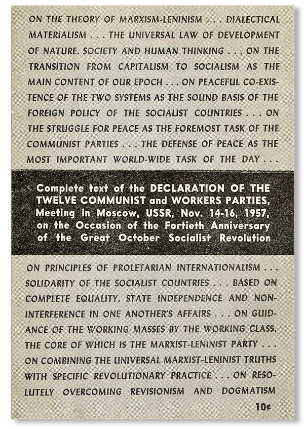 Item #40656] Complete Text of the Declaration of the Twelve Communist and Workers Parties Meeting...