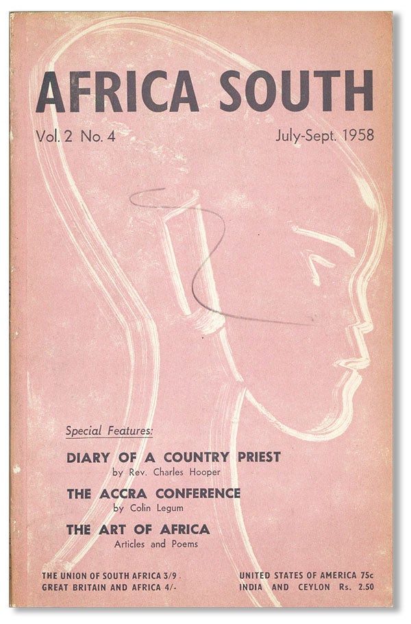 Item #40929] Africa South; Vol. 2, no. 4, July-September, 1958. Ronald M. SEGAL, ed