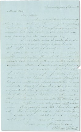 Two Autograph Letters, Signed, to His Mother Mrs. D. Wells