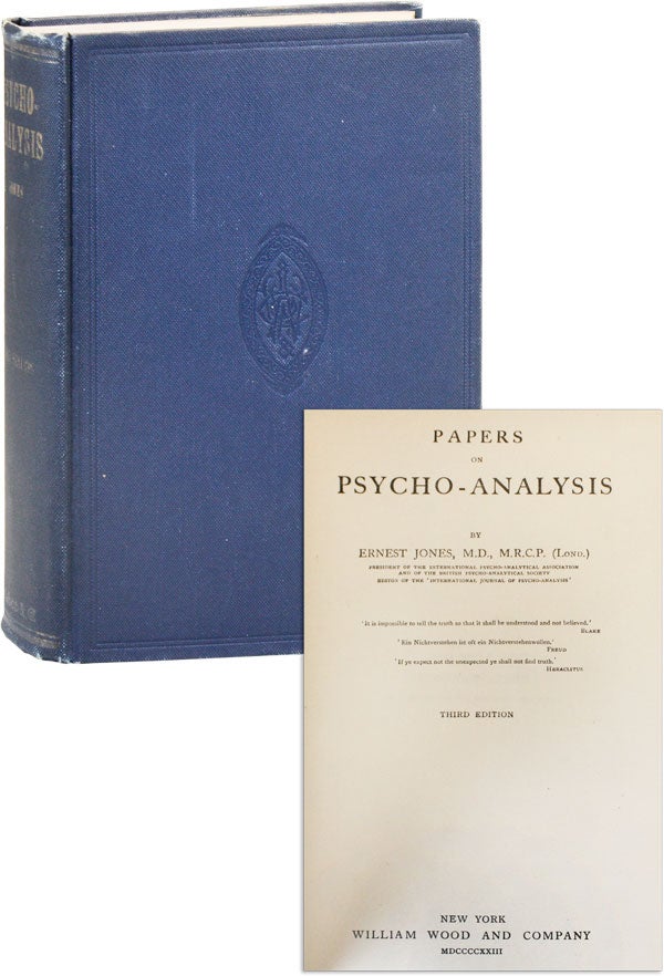 Item #44692] Papers on Psycho-Analysis. Ernest JONES