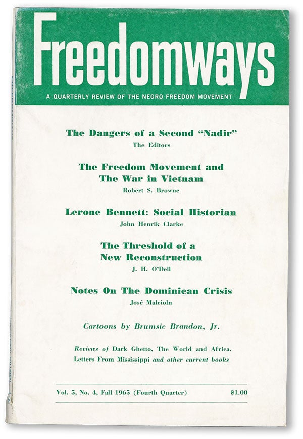 Item #45394] Freedomways: A Quarterly Review of the Negro Freedom Movement, Vol. 5, no. 4, Fall,...